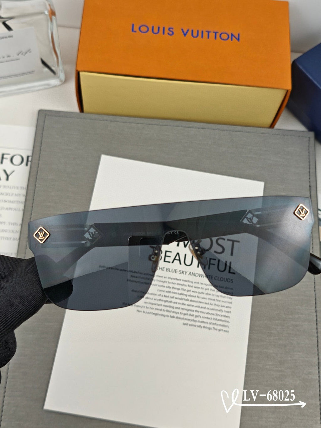 LOUIS VUITTON SUPERLIGHT SQUARE SUNGLASSES 68025 IN ACETATE