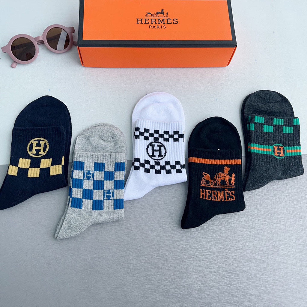 HERMES LOW-CUT SOCKS 229377 (1 BOX)