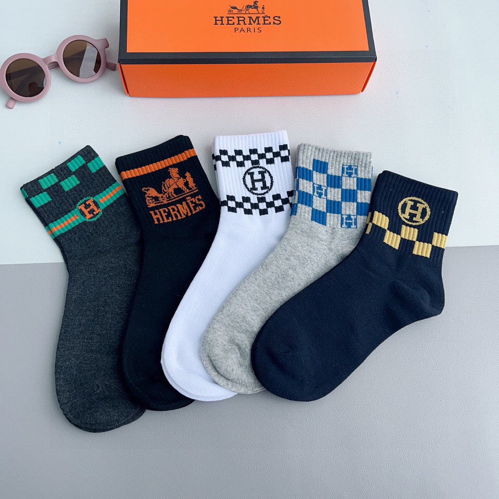 HERMES LOW-CUT SOCKS 229377 (1 BOX)