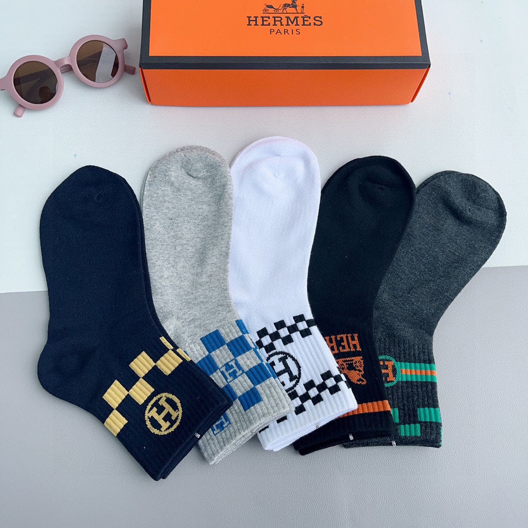 HERMES LOW-CUT SOCKS 229377 (1 BOX)