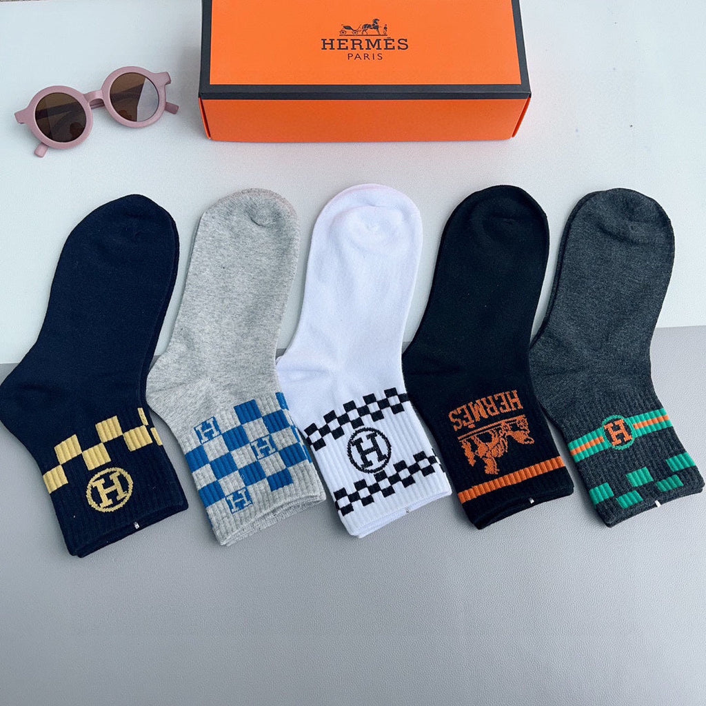 HERMES LOW-CUT SOCKS 229377 (1 BOX)
