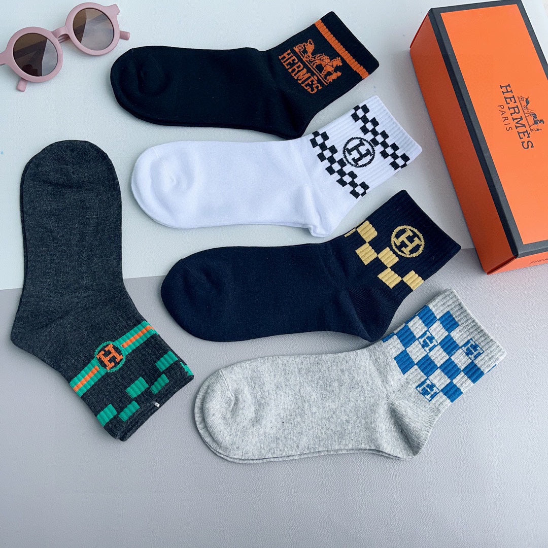 HERMES LOW-CUT SOCKS 229377 (1 BOX)