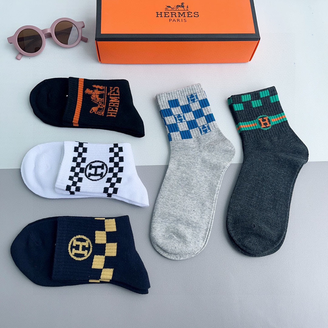 HERMES LOW-CUT SOCKS 229377 (1 BOX)