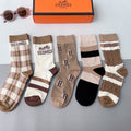 HERMES CREW SOCKS 102659 (1 BOX)