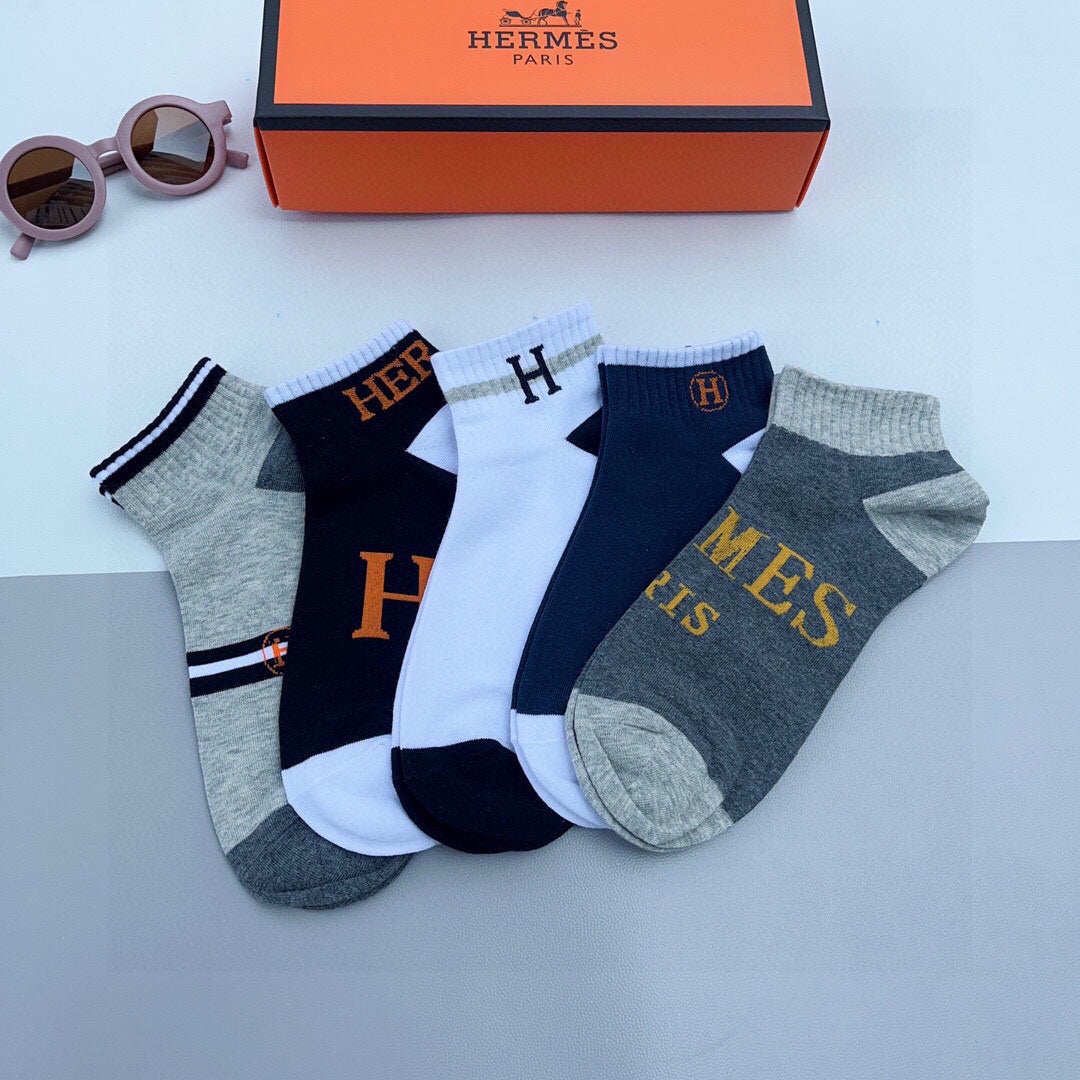 HERMES LOW-CUT SOCKS 140842 (1 BOX)