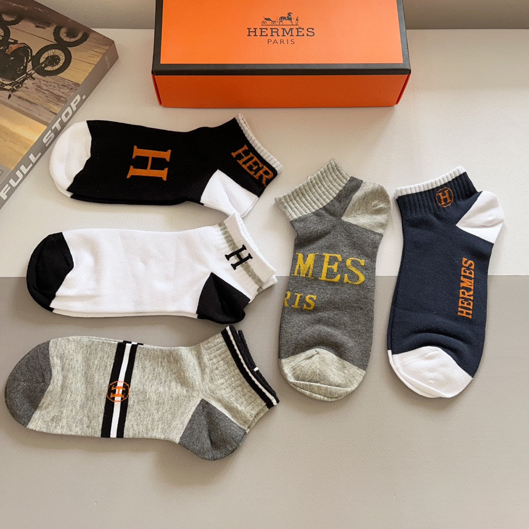 HERMES LOW-CUT SOCKS 188349 (1 BOX)