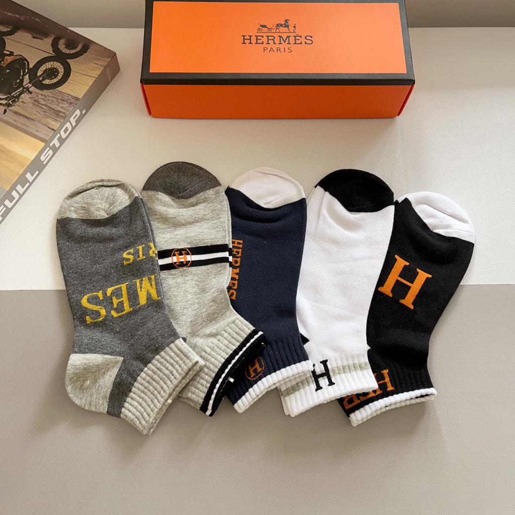 HERMES LOW-CUT SOCKS 188349 (1 BOX)