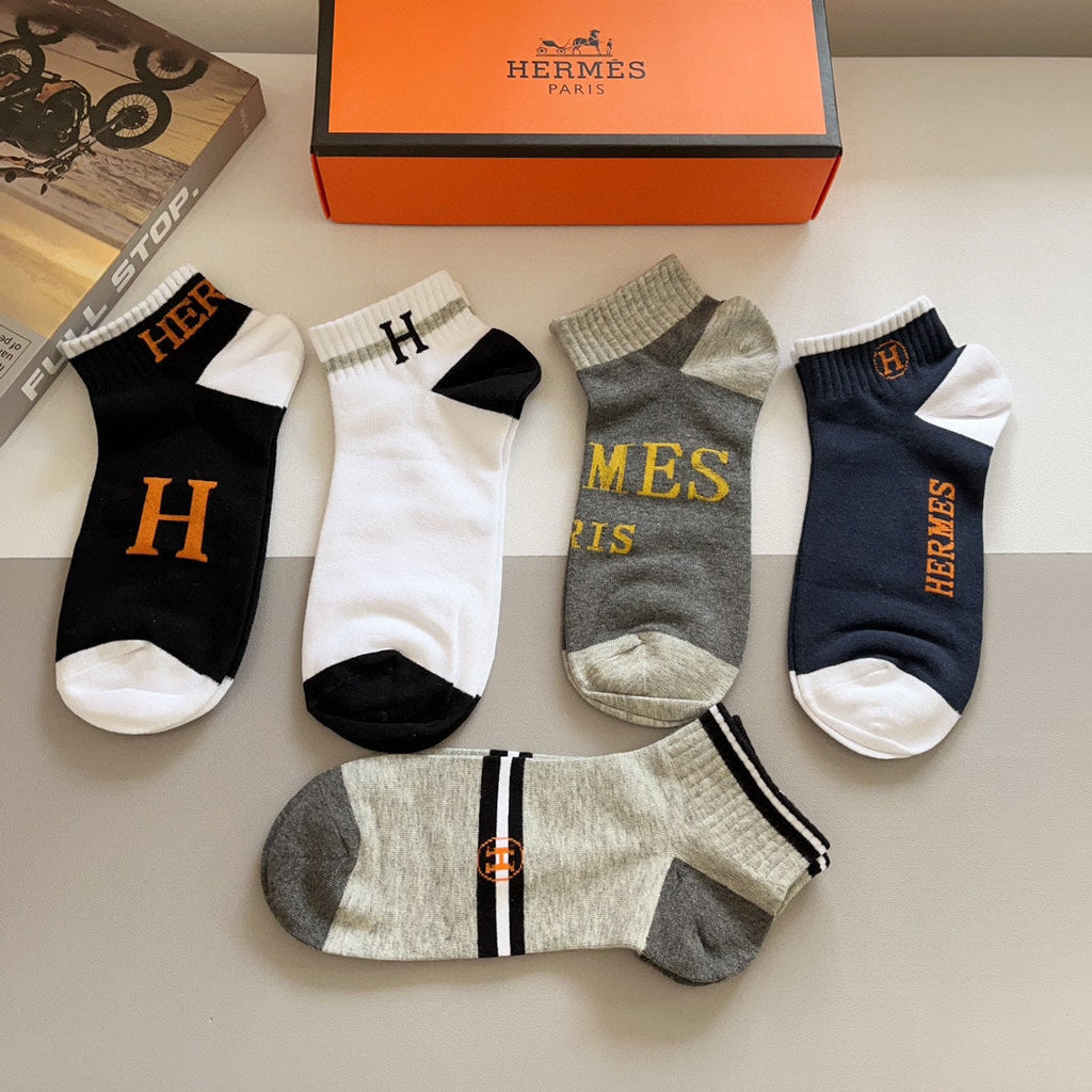 HERMES LOW-CUT SOCKS 188349 (1 BOX)