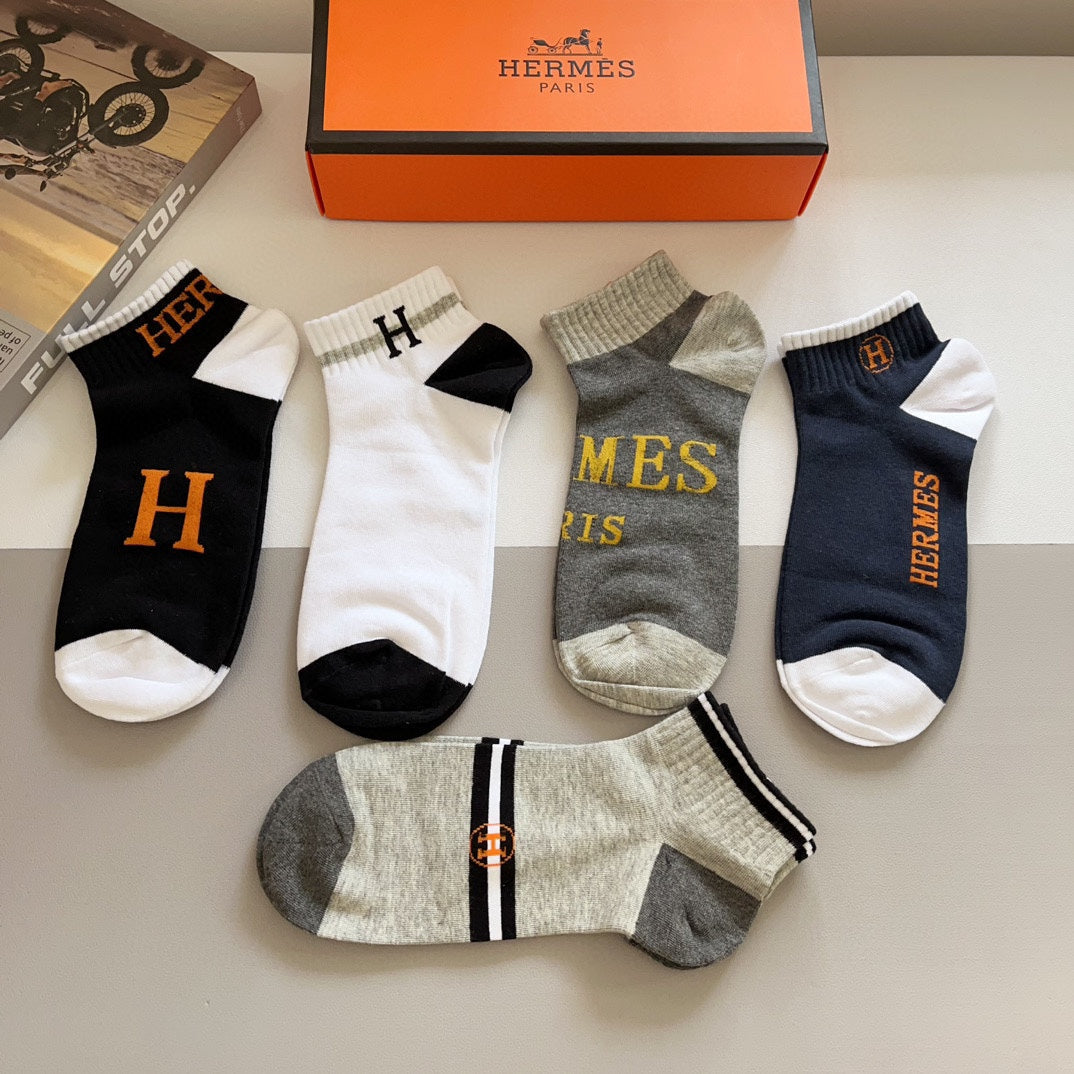 HERMES LOW-CUT SOCKS 188349 (1 BOX)