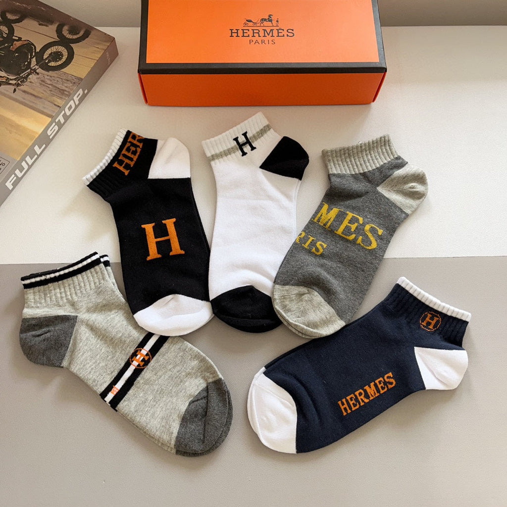 HERMES LOW-CUT SOCKS 188349 (1 BOX)