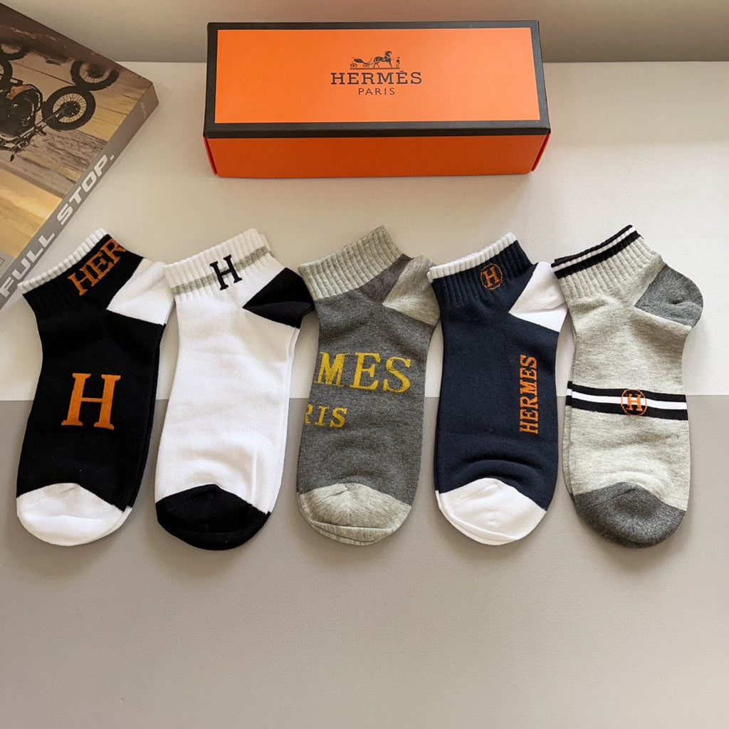 HERMES LOW-CUT SOCKS 188349 (1 BOX)