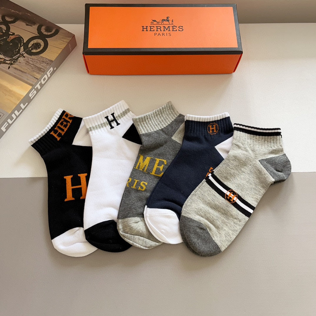 HERMES LOW-CUT SOCKS 188349 (1 BOX)