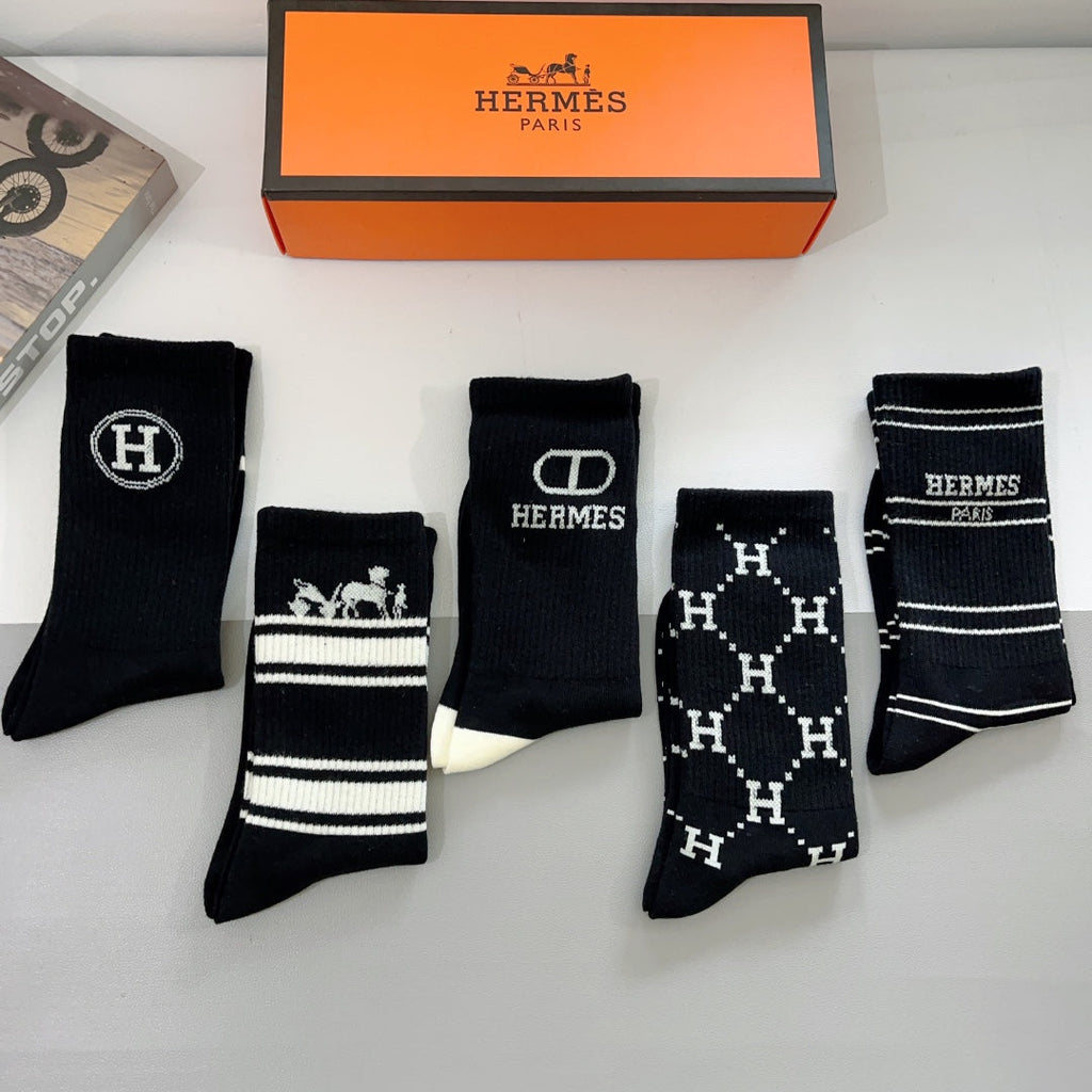 HERMES CREW SOCKS 289466 (1 BOX)