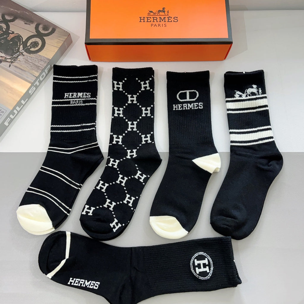 HERMES CREW SOCKS 289466 (1 BOX)