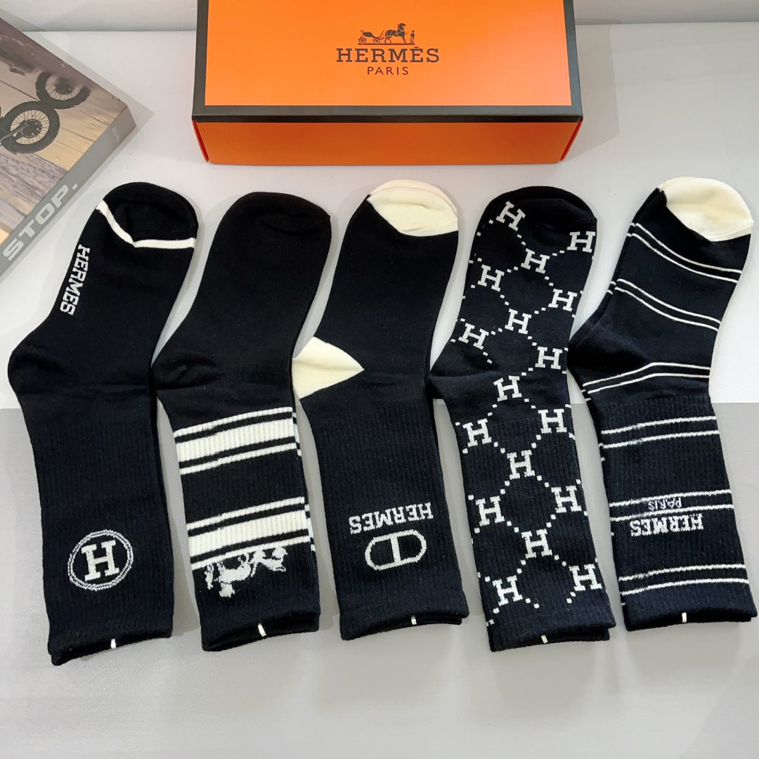 HERMES CREW SOCKS 289466 (1 BOX)
