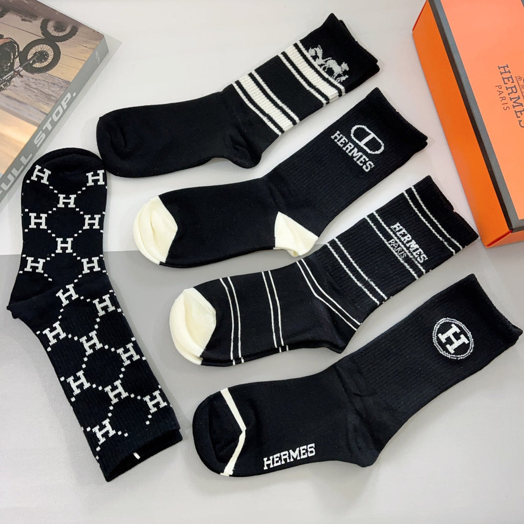 HERMES CREW SOCKS 289466 (1 BOX)