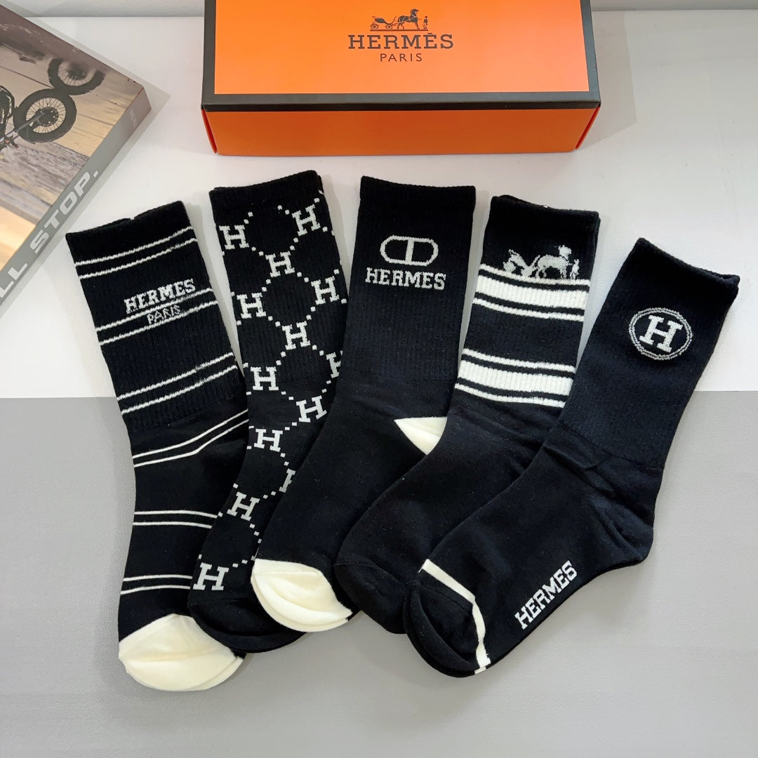 HERMES CREW SOCKS 289466 (1 BOX)