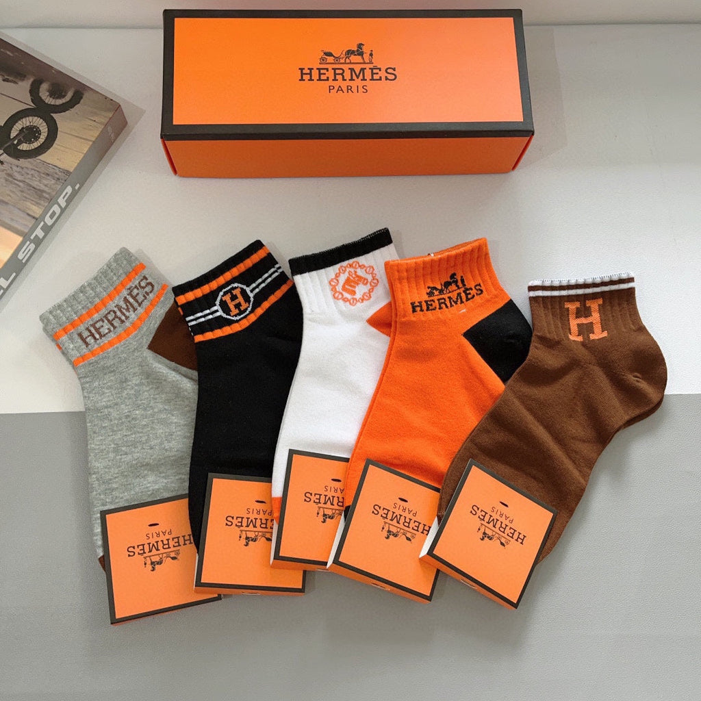 HERMES LOW-CUT SOCKS 380326 (1 BOX)