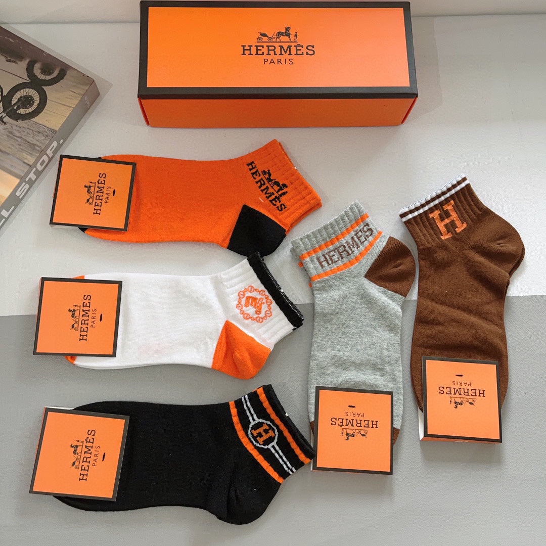 HERMES LOW-CUT SOCKS 380326 (1 BOX)