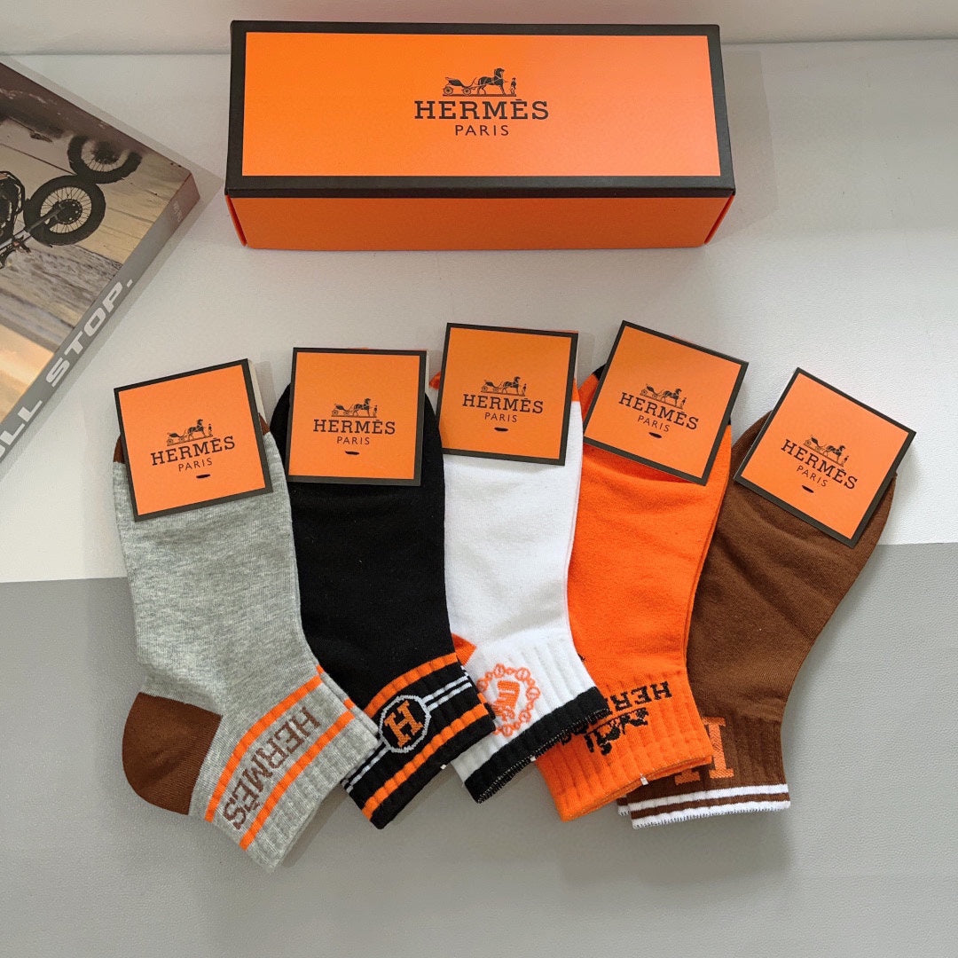 HERMES LOW-CUT SOCKS 380326 (1 BOX)