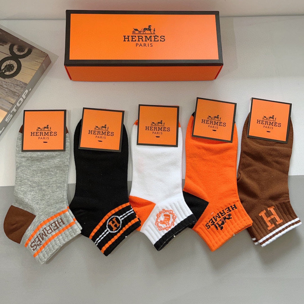 HERMES LOW-CUT SOCKS 380326 (1 BOX)