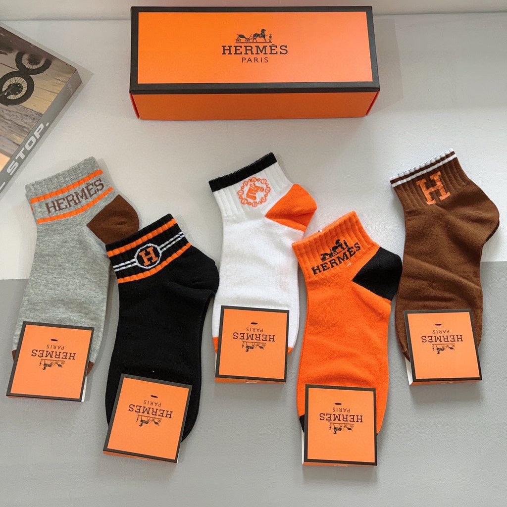 HERMES LOW-CUT SOCKS 380326 (1 BOX)