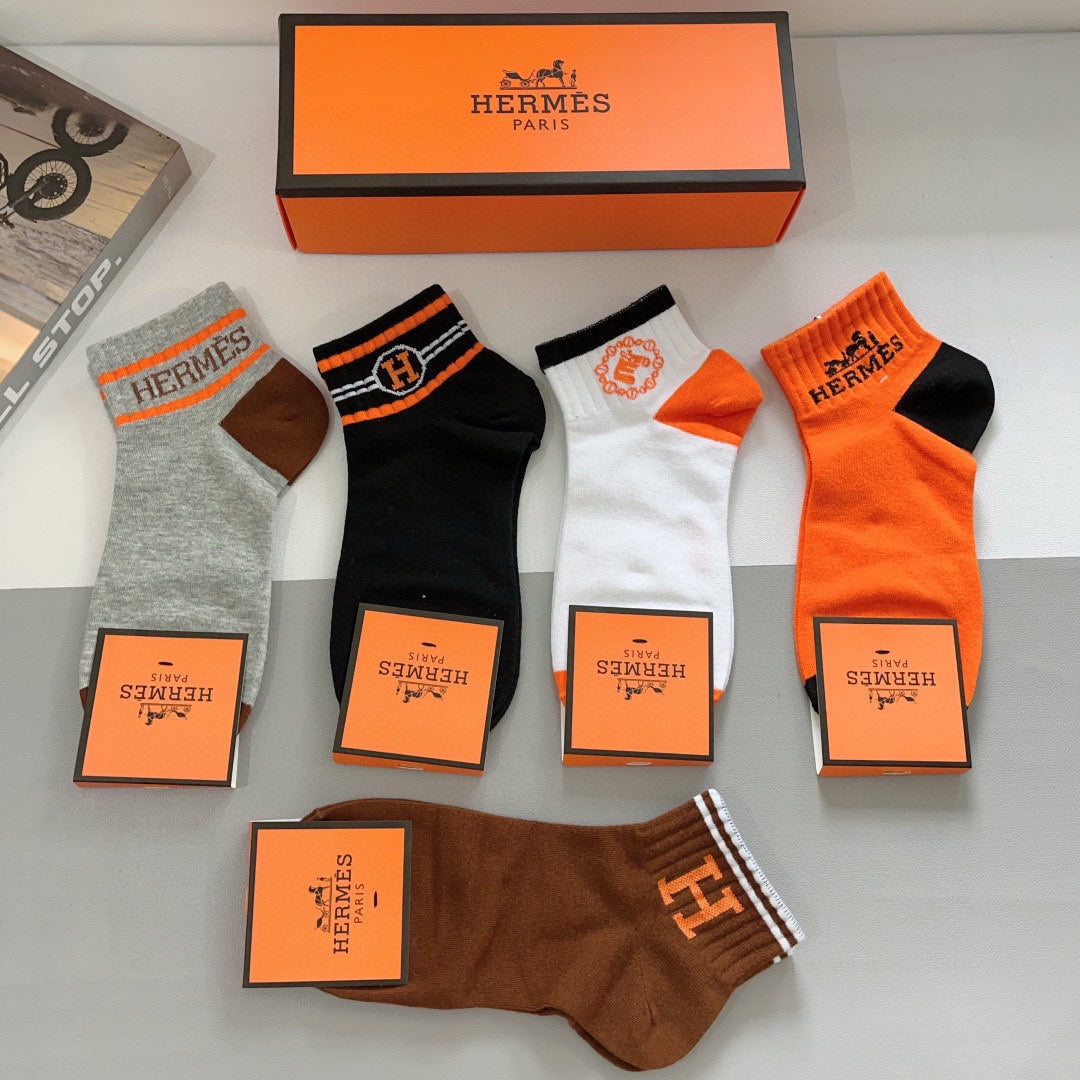 HERMES LOW-CUT SOCKS 380326 (1 BOX)