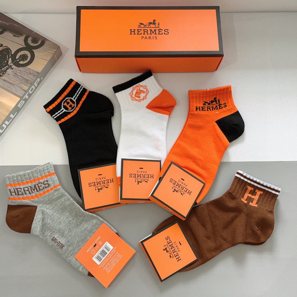 HERMES LOW-CUT SOCKS 380326 (1 BOX)