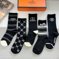 HERMES CREW SOCKS 381628 (1 BOX)