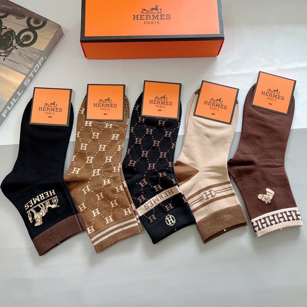 HERMES ANKLE SOCKS 381628 (1 BOX)