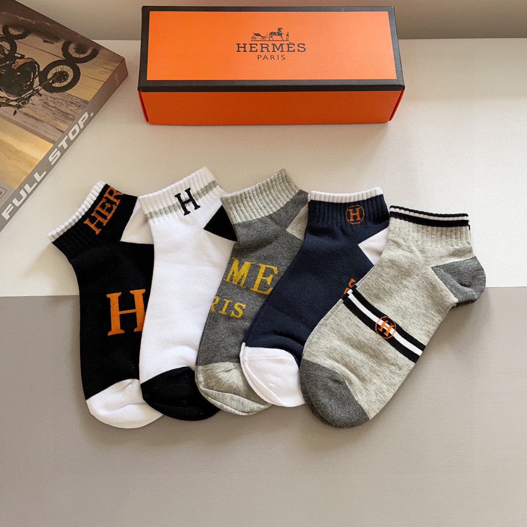 HERMES LOW-CUT SOCKS 386004 (1 BOX)