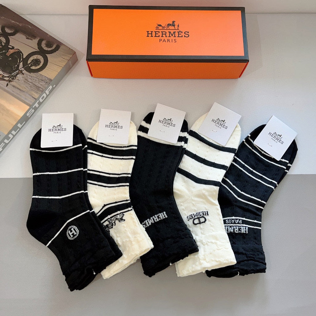 HERMES LOW-CUT SOCKS 387194 (1 BOX)