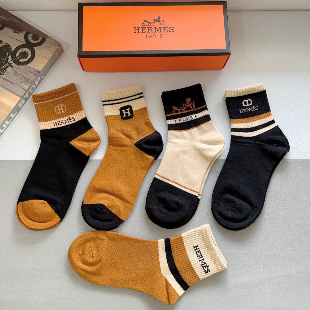 HERMES LOW-CUT SOCKS 391948 (1 BOX)