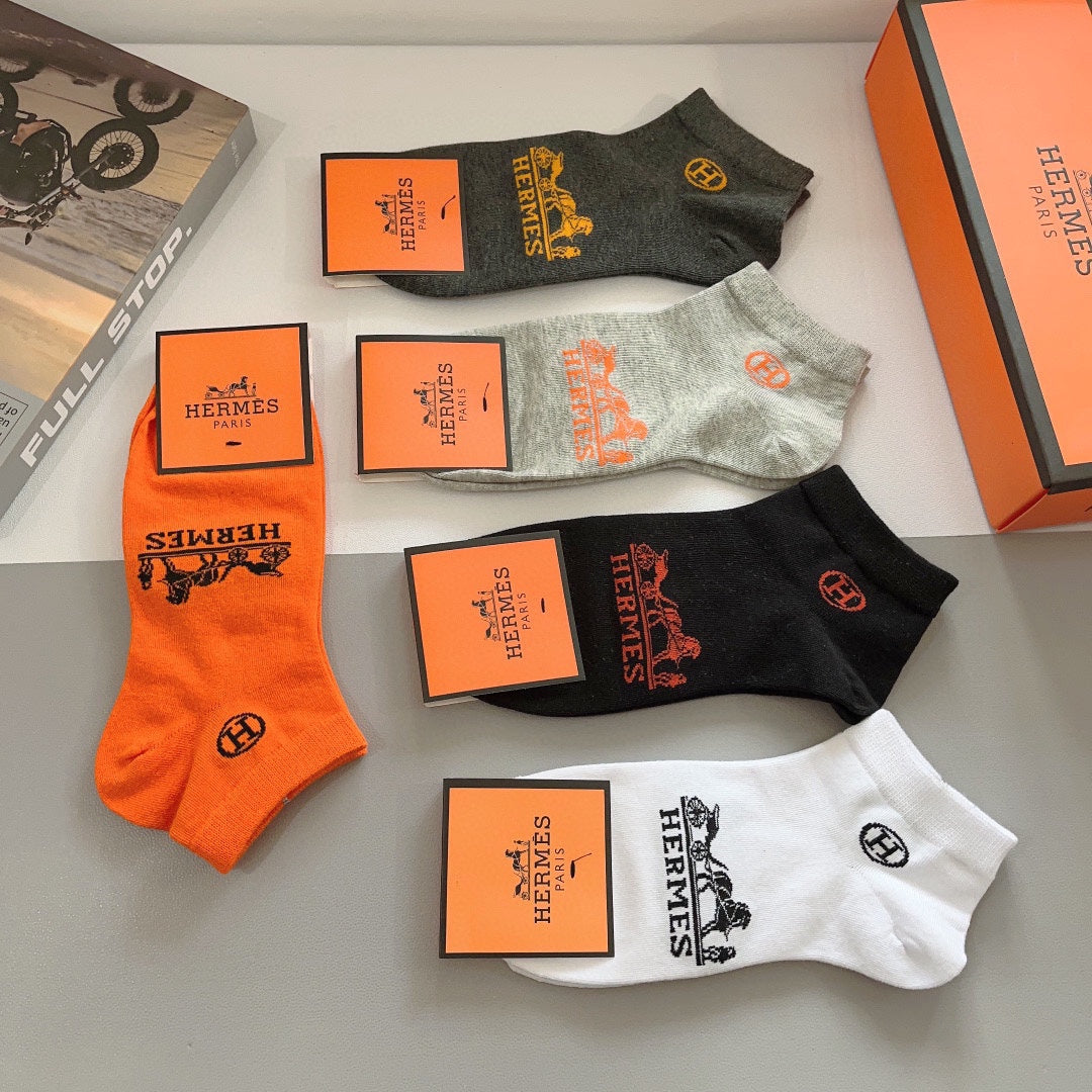 HERMES LOW-CUT SOCKS 393769 (1 BOX)