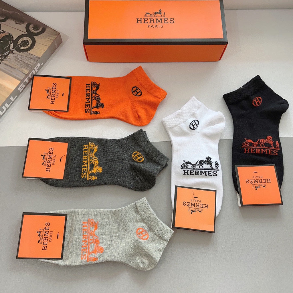 HERMES LOW-CUT SOCKS 393769 (1 BOX)