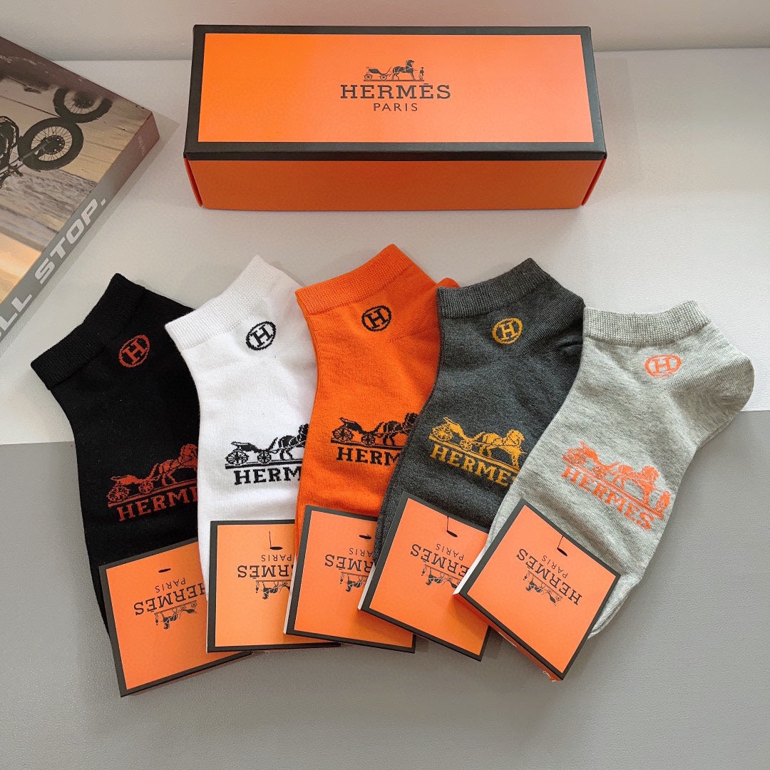 HERMES LOW-CUT SOCKS 393769 (1 BOX)