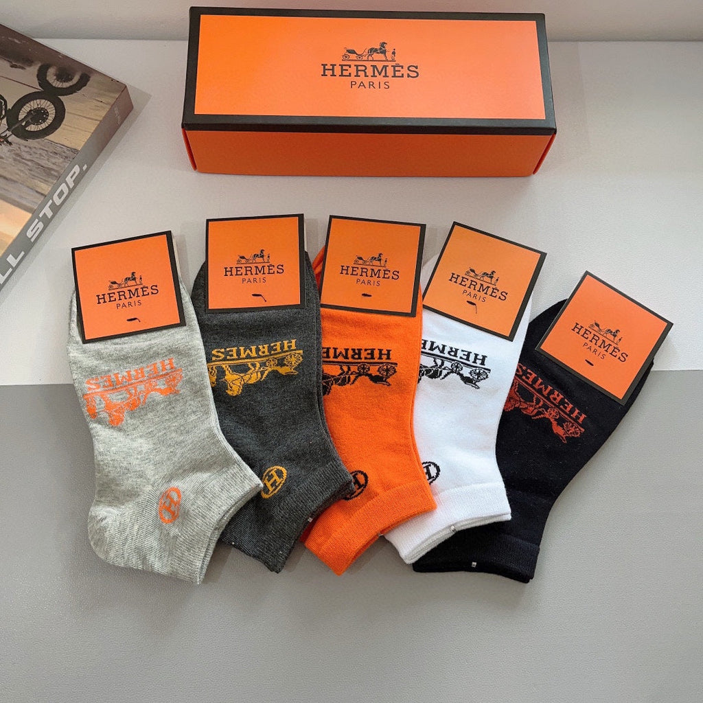 HERMES LOW-CUT SOCKS 393769 (1 BOX)