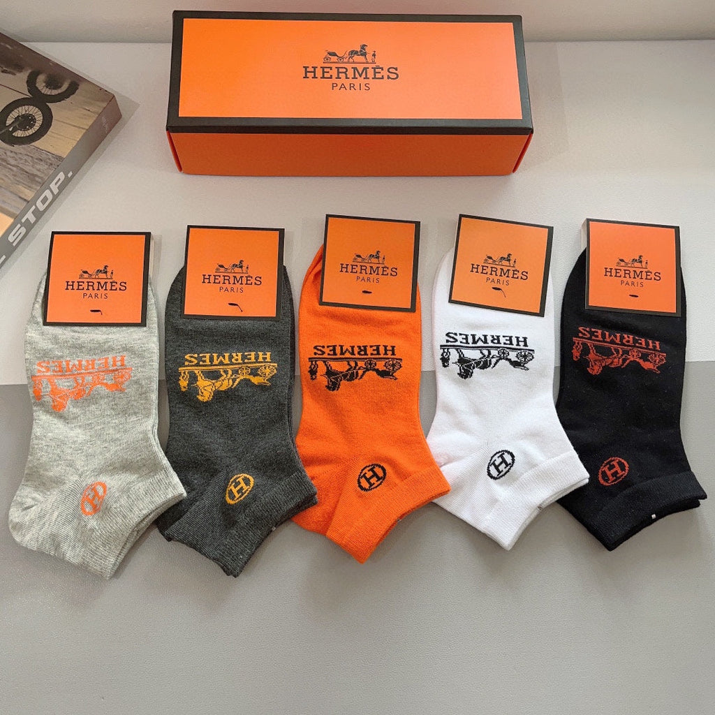 HERMES LOW-CUT SOCKS 393769 (1 BOX)