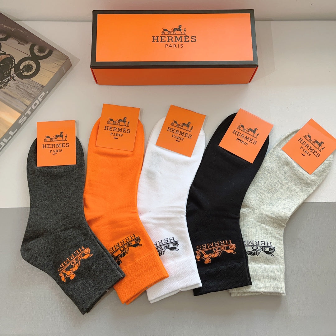 HERMES LOW-CUT SOCKS 393779 (1 BOX)