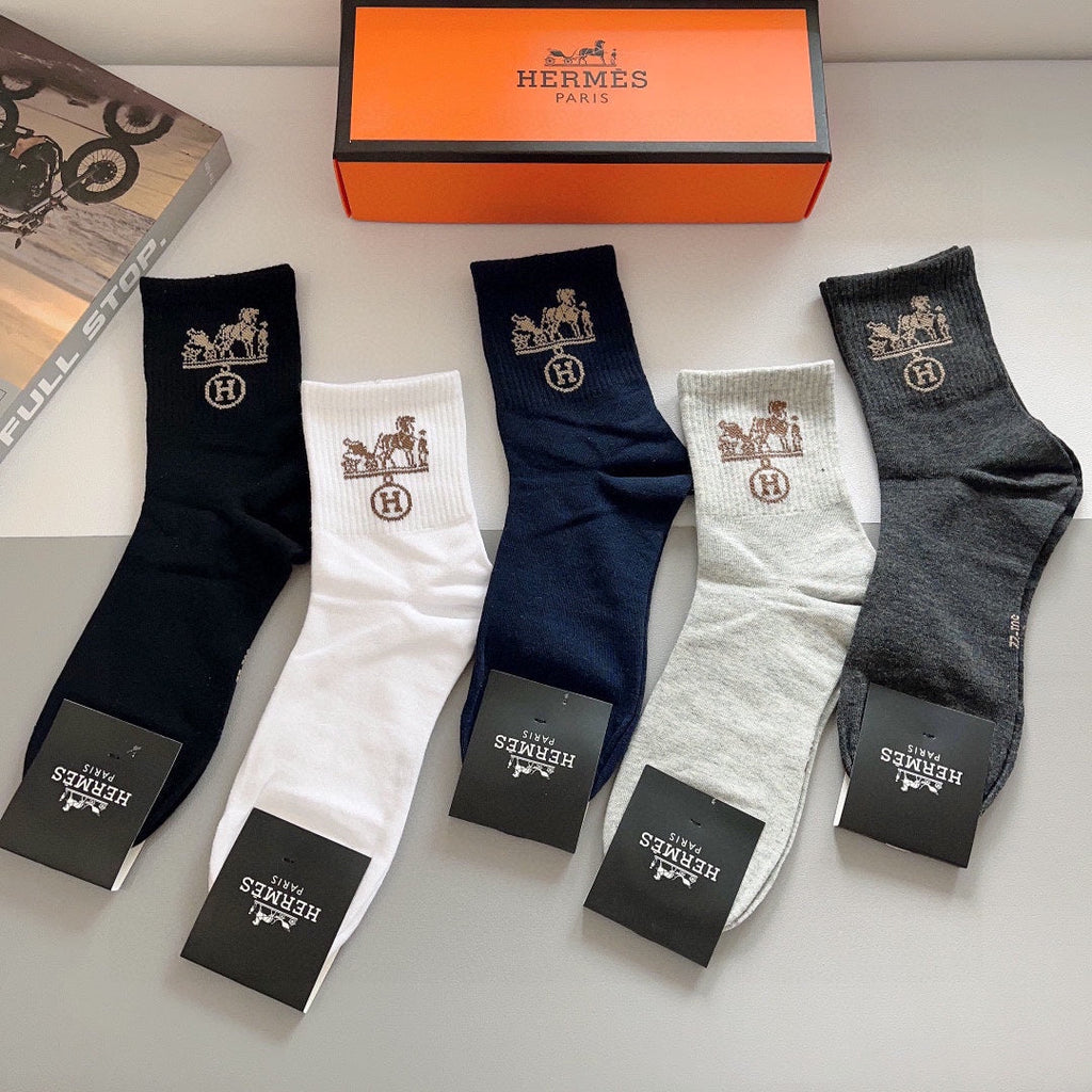 HERMES LOW-CUT SOCKS 393781 (1 BOX)