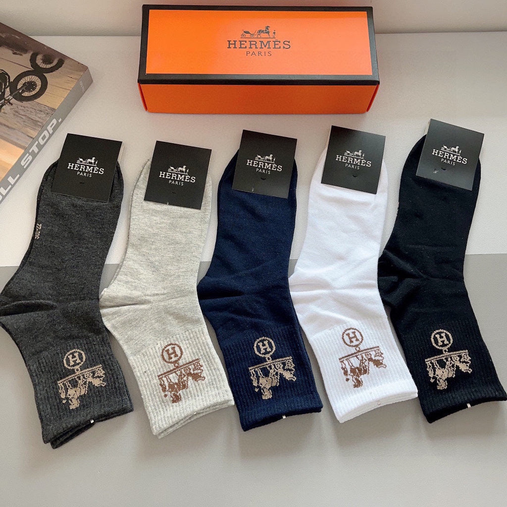 HERMES LOW-CUT SOCKS 393781 (1 BOX)