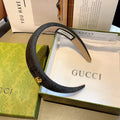 GUCCI HEADBAND IN BLACK MONOGRAM CANVAS 406055