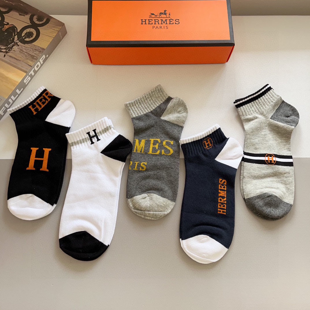 HERMES ANKLE SOCKS 406357 (1 BOX)