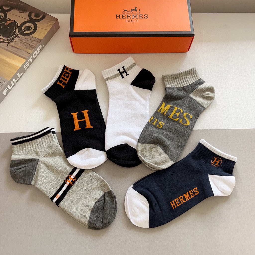 HERMES ANKLE SOCKS 406357 (1 BOX)
