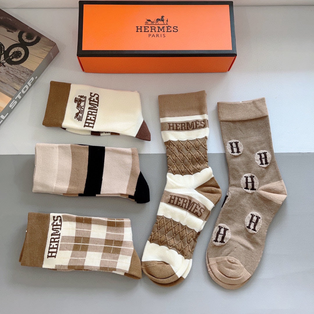 HERMES LOW-CUT SOCKS 406370 (1 BOX)