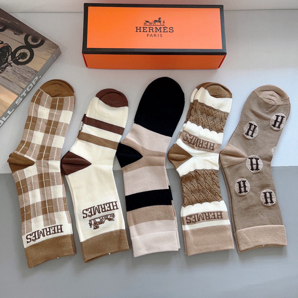 HERMES LOW-CUT SOCKS 406370 (1 BOX)
