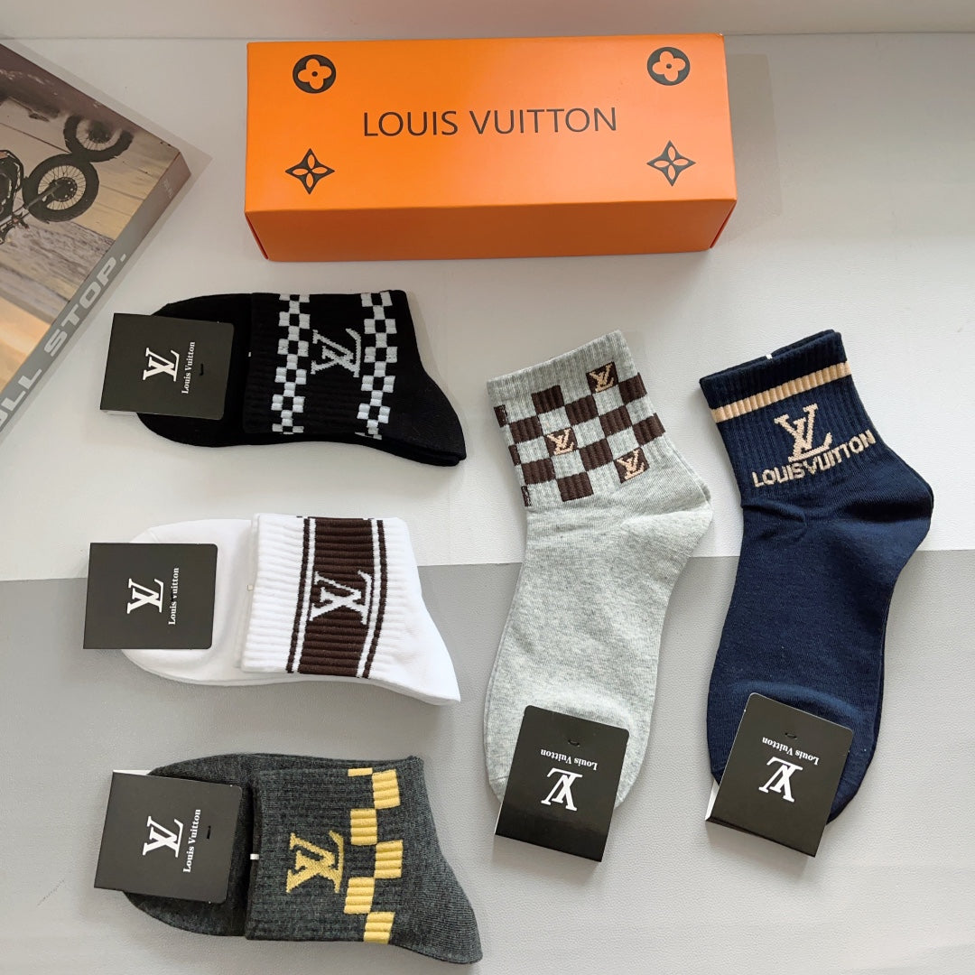 LOUIS VUITTON LOW-CUT SOCKS 406378 (1 BOX)