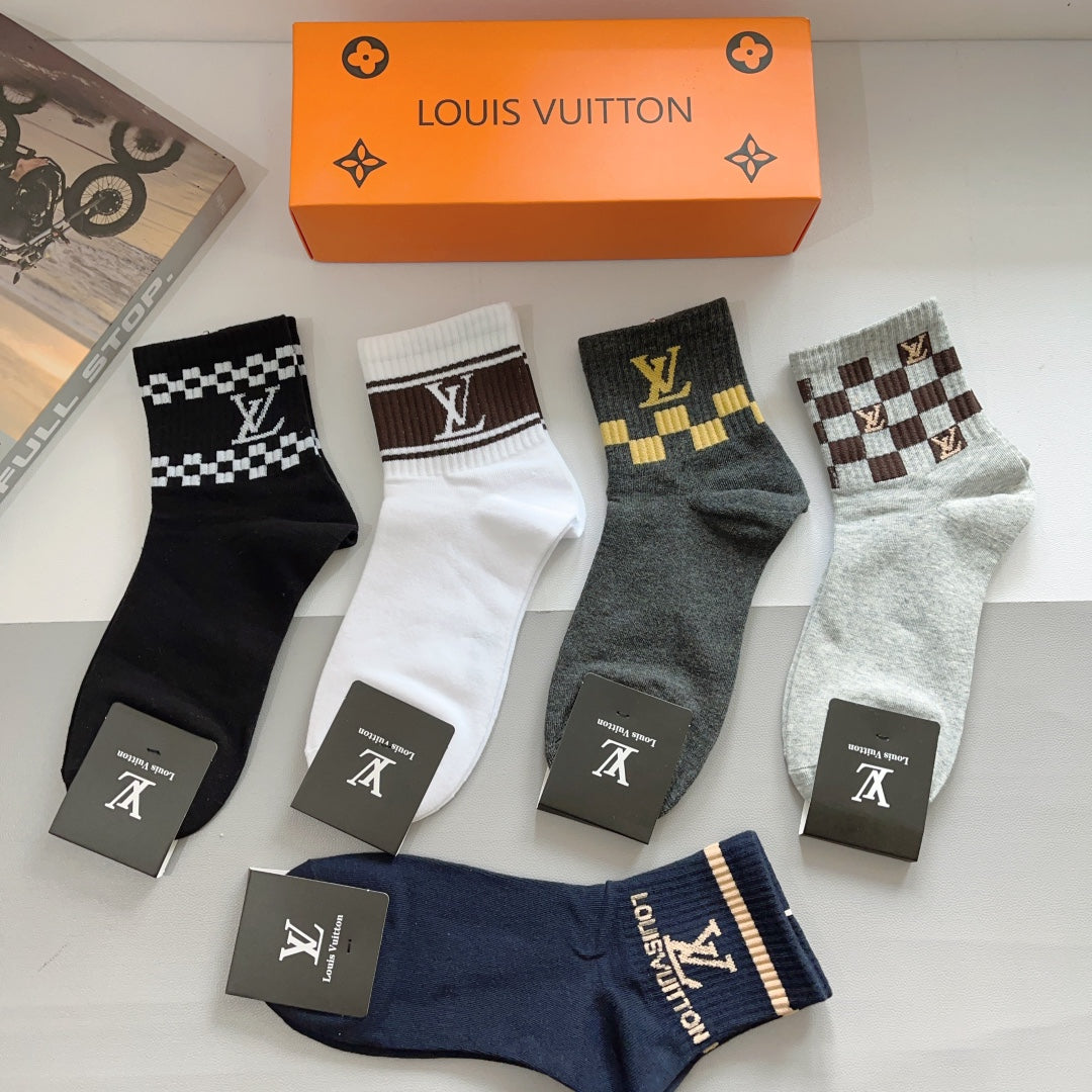 LOUIS VUITTON LOW-CUT SOCKS 406378 (1 BOX)