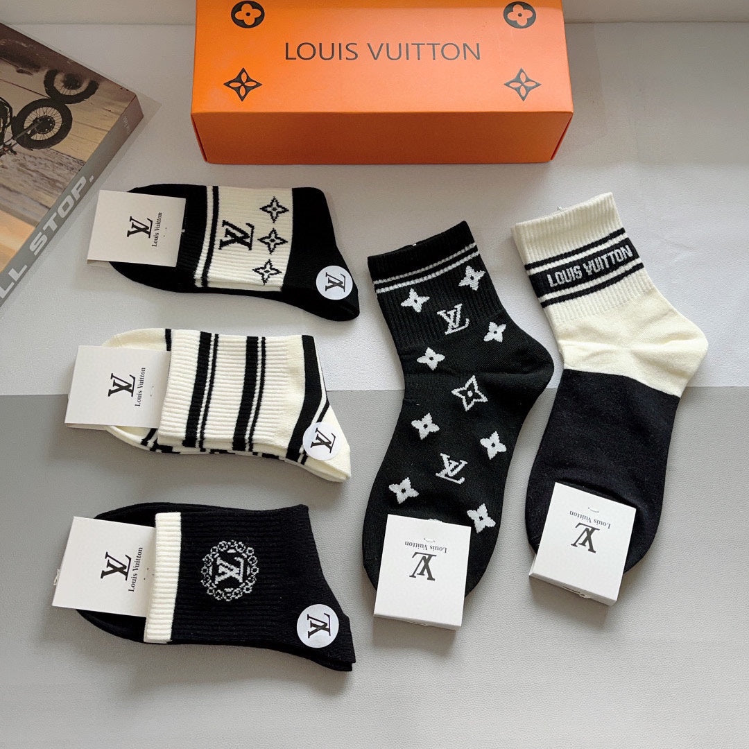 LOUIS VUITTON LOW-CUT SOCKS 407991 (1 BOX)