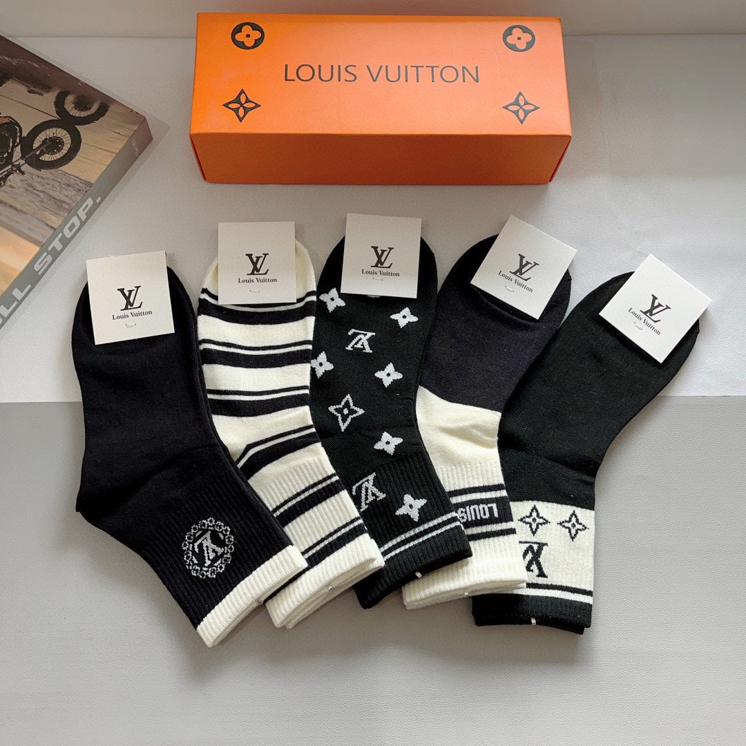 LOUIS VUITTON LOW-CUT SOCKS 407991 (1 BOX)